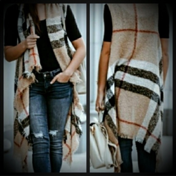 long plaid wrap/vest! - Picture 3 of 3